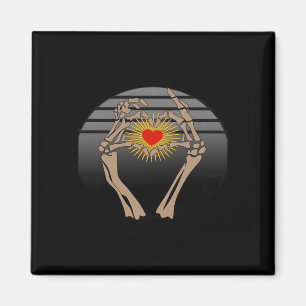 Skeleton Hands Making A Heart Classic Magnet