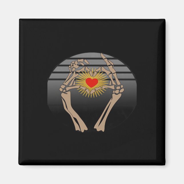 Skeleton Hands Making A Heart Classic Magnet (Front)