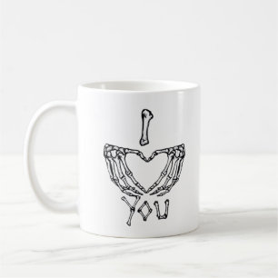 Skeleton Hands Making A Heart Coffee Mug