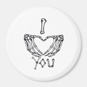 Skeleton Hands Making A Heart Magnet