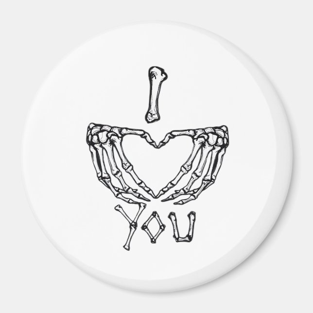 Skeleton Hands Making A Heart  Magnet (Front)