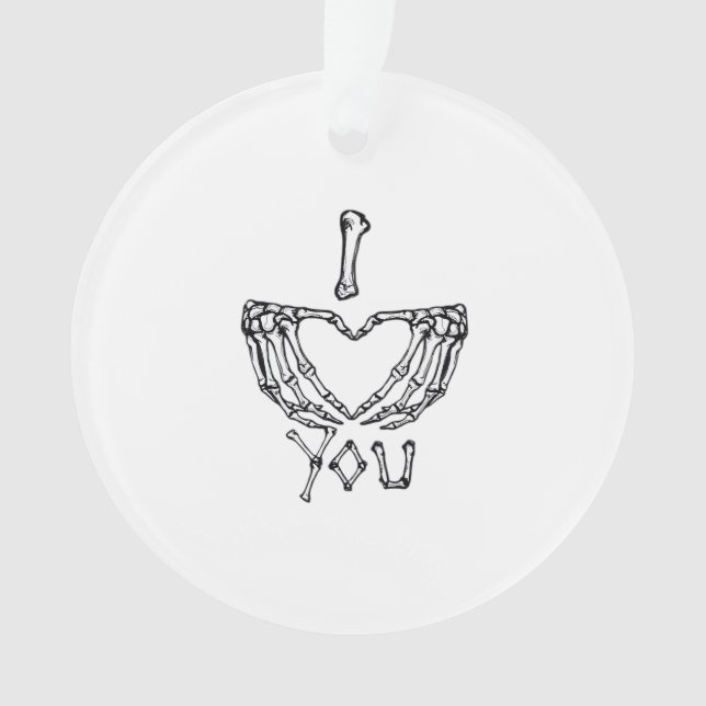 Skeleton Hands Making A Heart  Ornament (Front)
