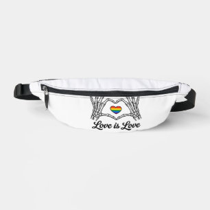 Skeleton Hands Rainbow Heart Love Is Love Shirt_1 Bum Bags