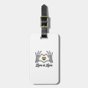 Skeleton Hands Rainbow Heart Love Is Love Shirt_1 Luggage Tag