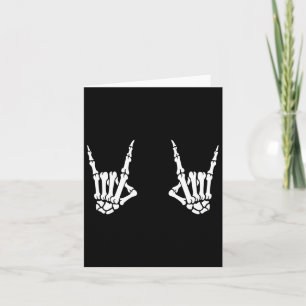 Skeleton Hands Rocker Rock On Rock Star Card