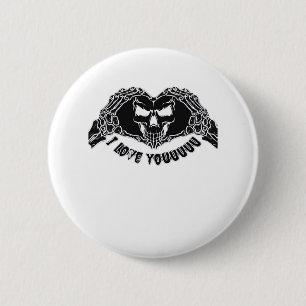 Skeleton Hands Skull, Halloween Design For Backgro 6 Cm Round Badge
