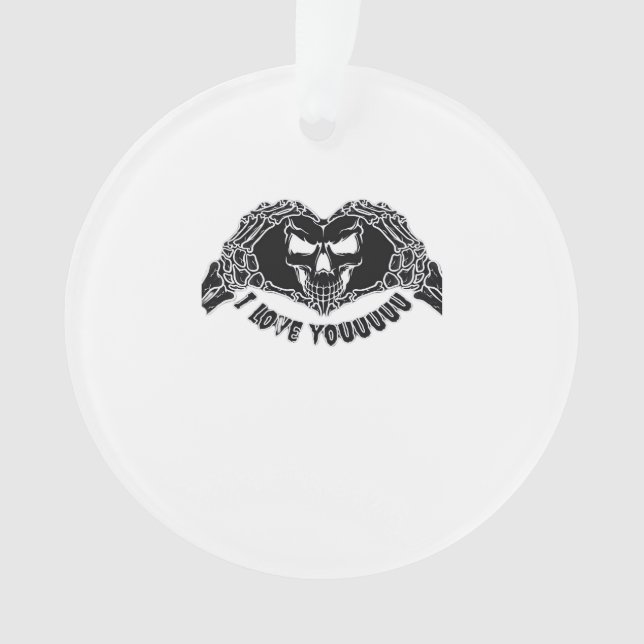 Skeleton Hands Skull, Halloween Design For Backgro Ornament (Front)
