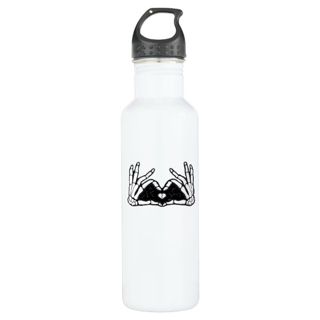 Skeleton Hands The Of A Heart  710 Ml Water Bottle (Front)