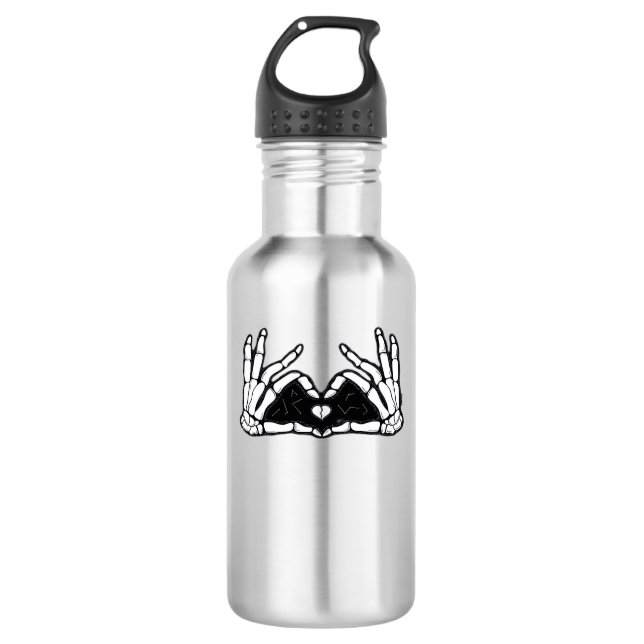 Skeleton Hands The Of A Heart  710 Ml Water Bottle (Front)