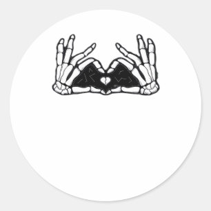 Skeleton Hands The Of A Heart Classic Round Sticker