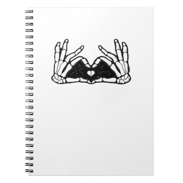 Skeleton Hands The Of A Heart  Notebook (Front)