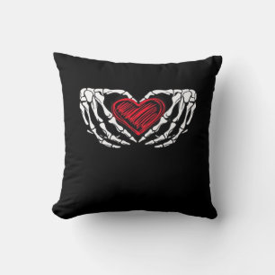 Skeleton Hands With Heart Classic Cushion