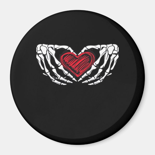 Skeleton Hands With Heart Classic Magnet (Front)