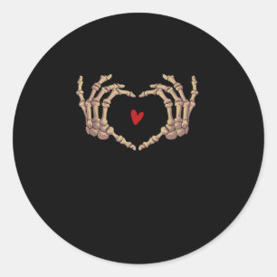 Skeleton Hands Women Skeleton Hands Halloween Classic Round Sticker