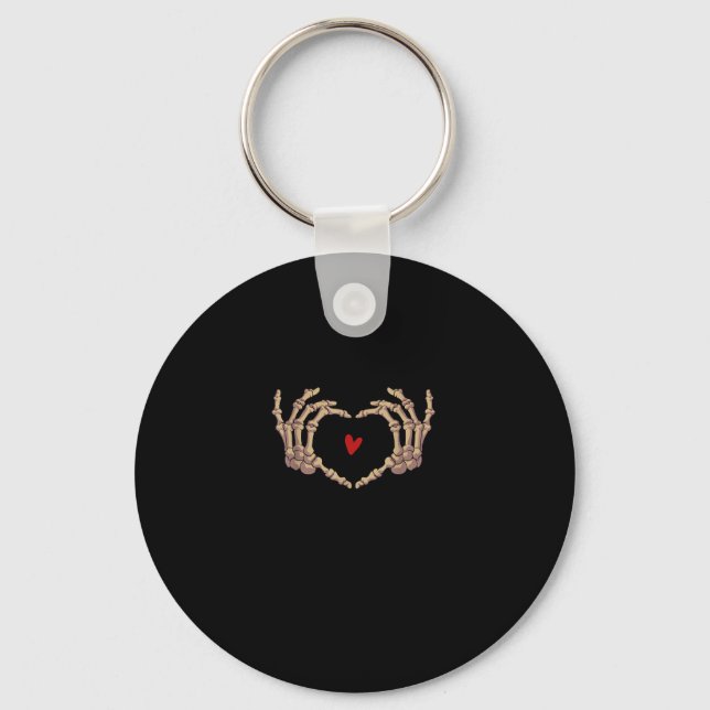 Skeleton Hands Women Skeleton Hands Halloween Key Ring (Front)
