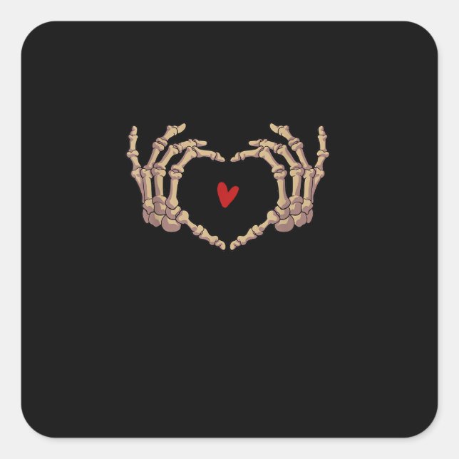 Skeleton Hands Women Skeleton Hands Halloween Square Sticker (Front)