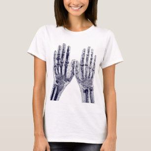 Skeleton Hands Xray Picture drawing Human Anatomy T-Shirt