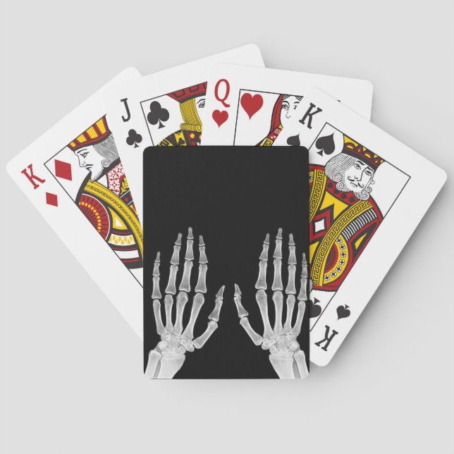 Skeleton Hands Xray Picture Human Anatomy photo Playing Cards (Back)