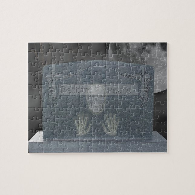 Skeleton Haunting Grave Jigsaw Puzzle (Horizontal)