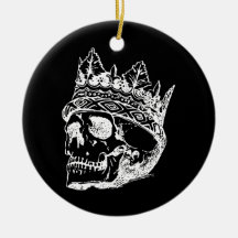 Skeleton Head with a Crown on a 