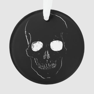 Skeleton Head with Glowing Eyes on a  Ornament
