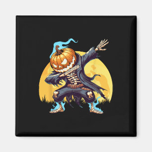 Skeleton Headless Pumpkin Dab Dance Boys Halloween Magnet