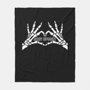 Skeleton Heart And Hands Classic Design Fleece Blanket