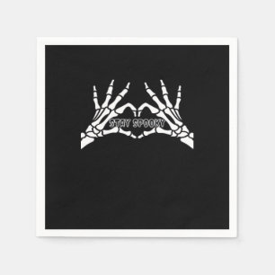 Skeleton Heart And Hands Classic Design Napkin