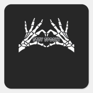 Skeleton Heart And Hands Classic Design  Square Sticker