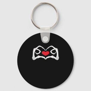 Skeleton Heart And Hands Funny  Key Ring