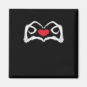 Skeleton Heart And Hands Funny Magnet