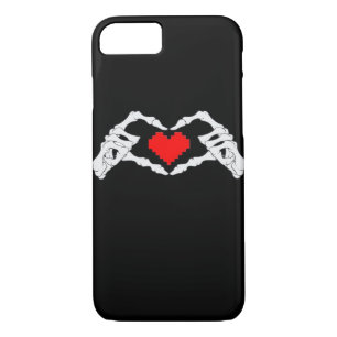 Skeleton Heart And Hands Meme iPhone 8/7 Case