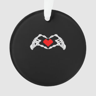 Skeleton Heart And Hands Meme Ornament