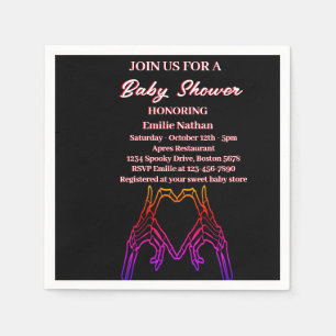Skeleton Heart Baby Shower Napkin