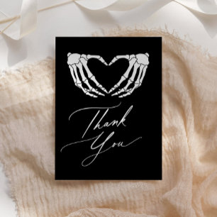 Skeleton Heart Halloween Bridal Shower Thank You Card