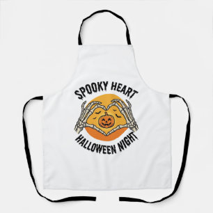 Skeleton Heart Halloween Vintage Hands Design_1 Apron