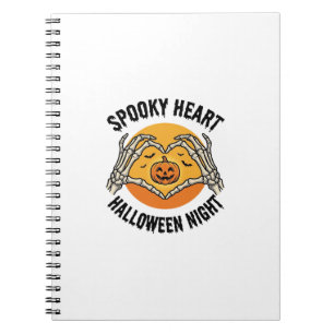 Skeleton Heart Halloween Vintage Hands Design_1 Notebook