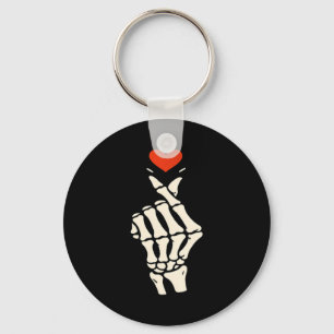 Skeleton Heart Hand Halloween Valentine Girl Women Key Ring