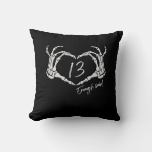 Skeleton Heart Hand Minimal Classic Design Cushion