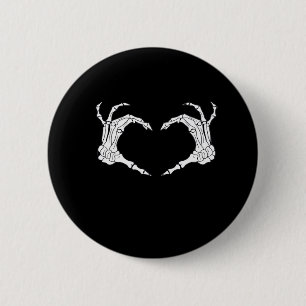 Skeleton Heart Hands Classic 6 Cm Round Badge