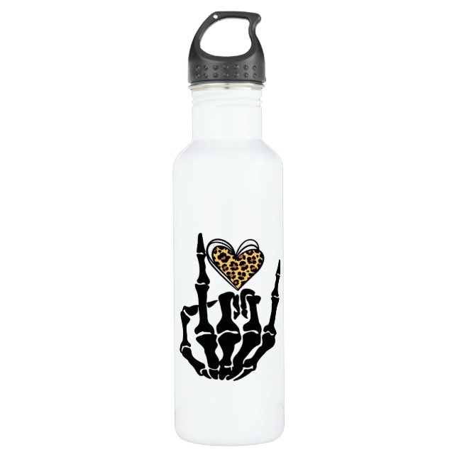 Skeleton Heart Hands Classic 710 Ml Water Bottle (Front)