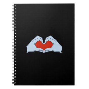 Skeleton Heart Hands Classic & Basic Halloween Notebook