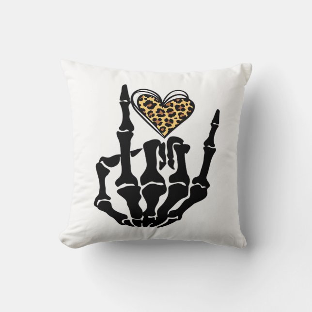 Skeleton Heart Hands Classic Cushion (Front)