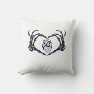 Skeleton Heart Hands Classic Design For Halloween Cushion