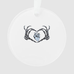 Skeleton Heart Hands Classic Design For Halloween Ornament