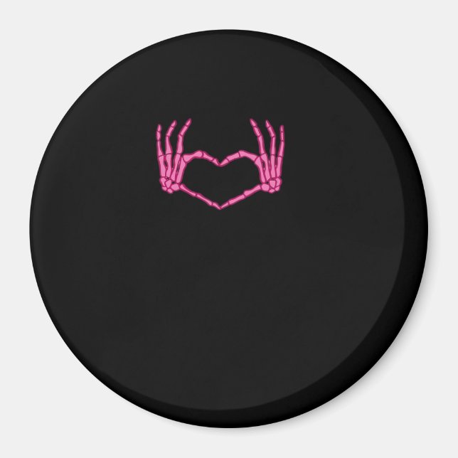 Skeleton Heart Hands Classic Magnet (Front)