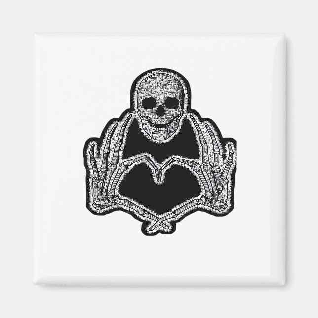 Skeleton Heart Hands  Classic Magnet (Front)
