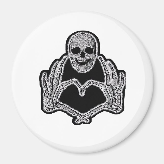 Skeleton Heart Hands  Classic Magnet (Front)
