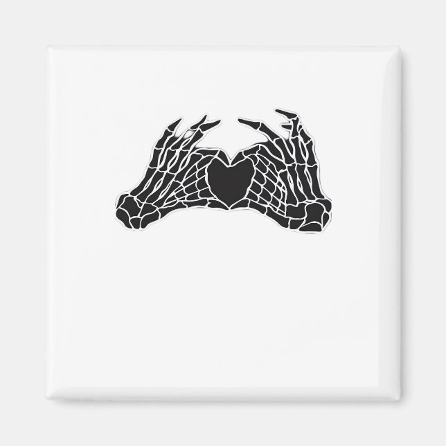 Skeleton Heart Hands - Classic Magnet (Front)