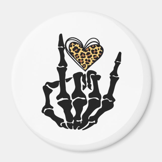 Skeleton Heart Hands Classic Magnet (Front)